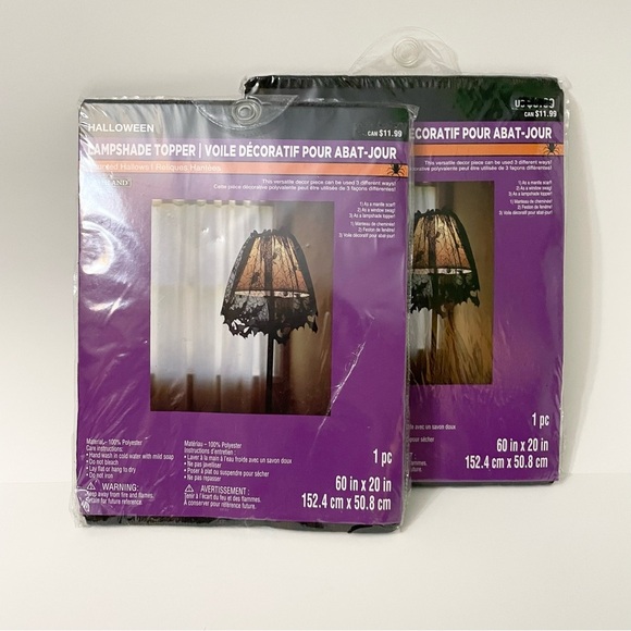 Halloween Lampshade Topper Lot of 2 Decor - Picture 1 of 14